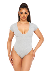 V-Neck Cape Sleeve Bodysuit