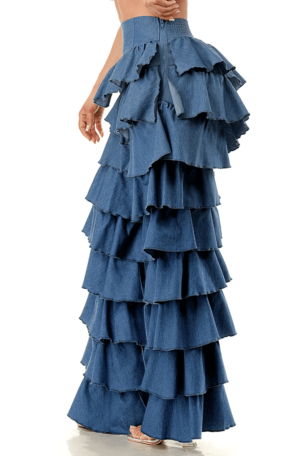 パンツ EAPHI RUFFLE DETAIL DENIM PANTS 未開封品RUFFLE DETAIL DENIM PANTS blue Eaphi