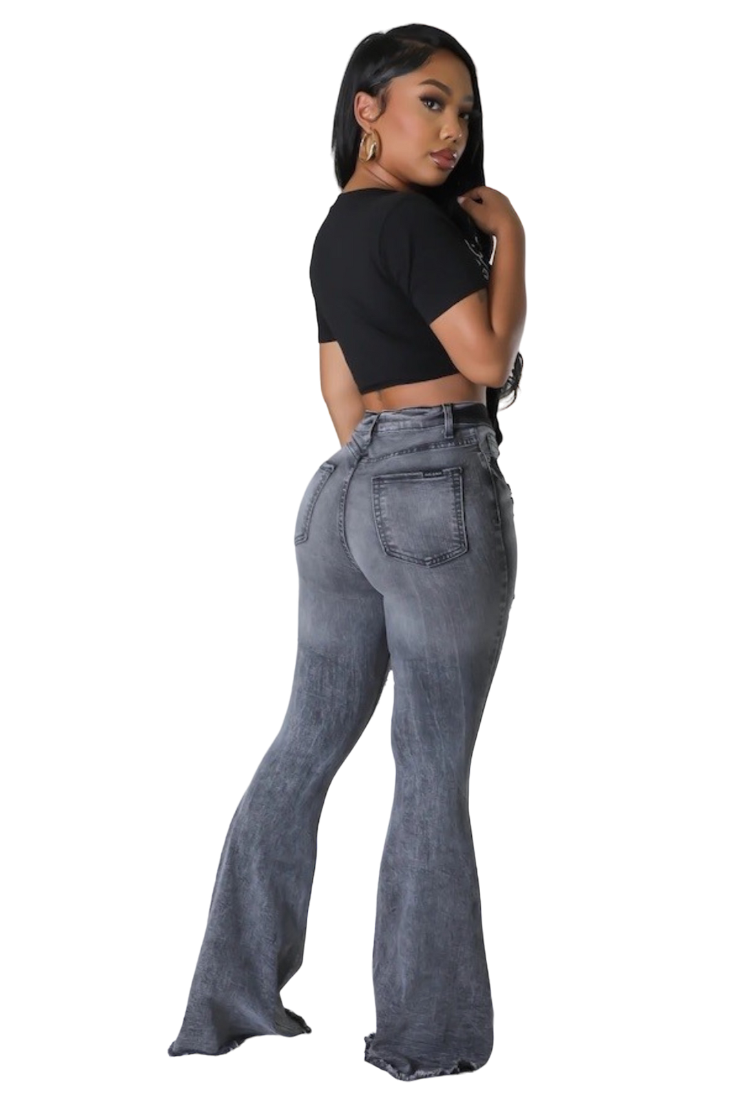 Heather Bell Bottom Jeans