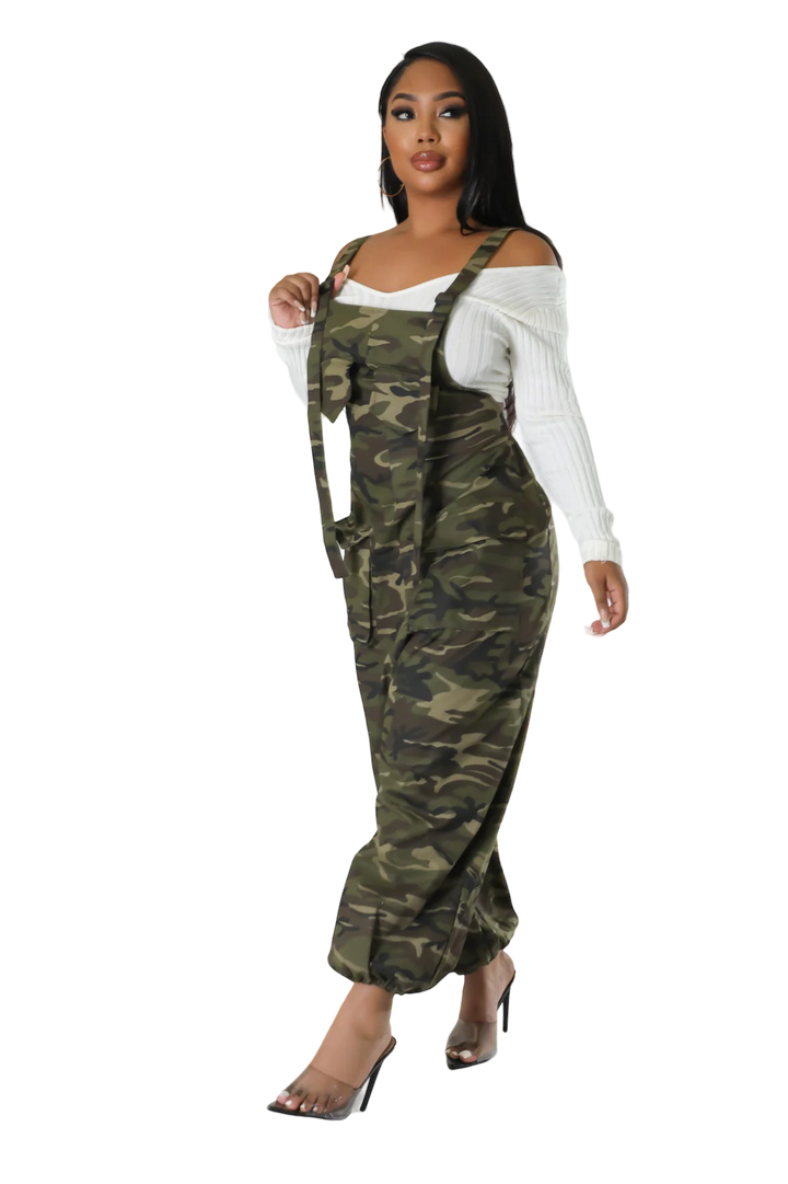 Oversized Camouflage Overalls