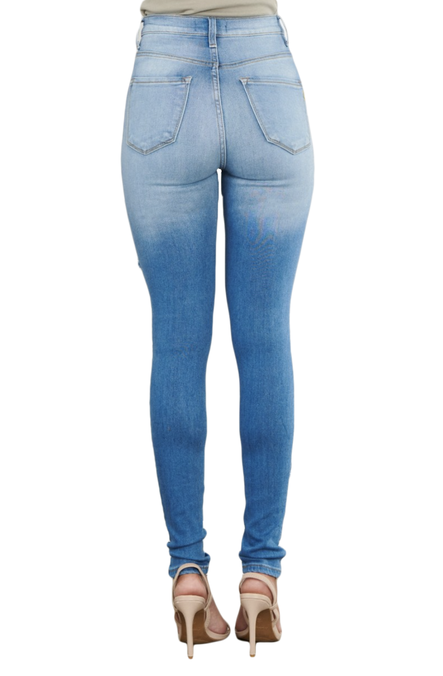 {MP1837} Distressed Skinny Jeans Vibrant