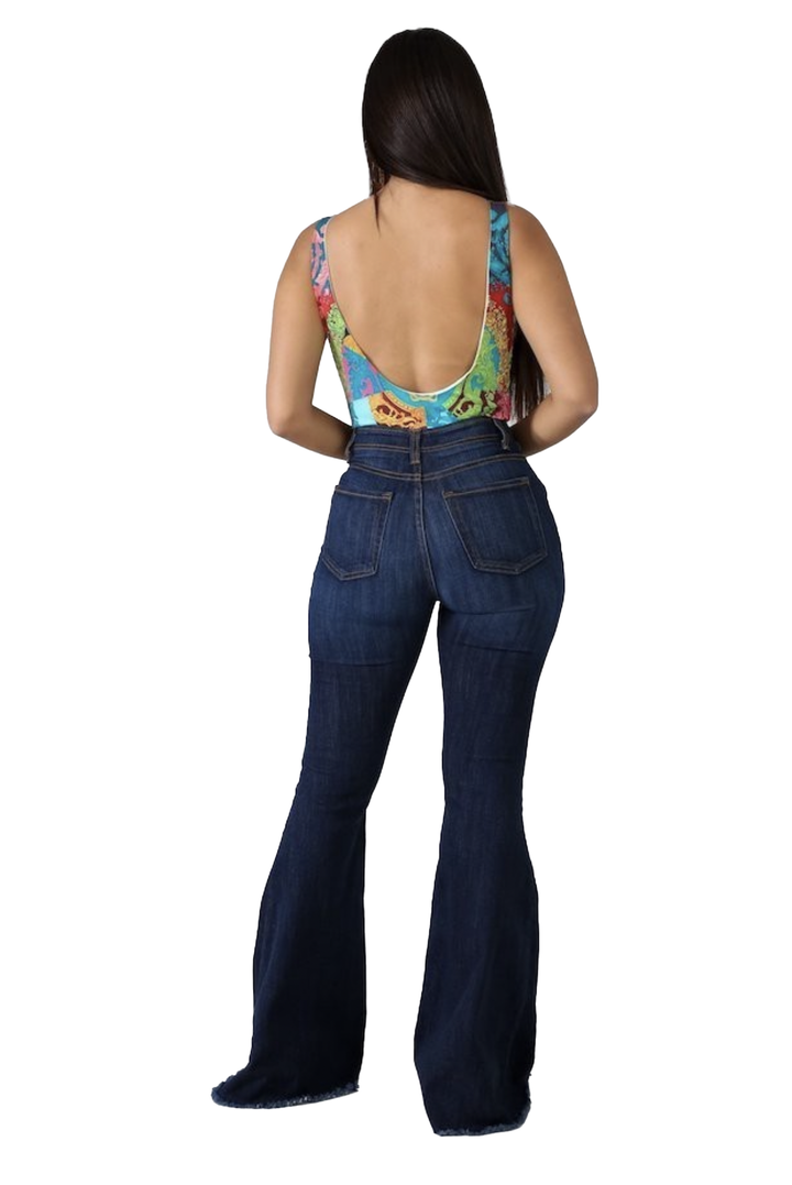 PSF18- High Rise Bell Bottom Jeans