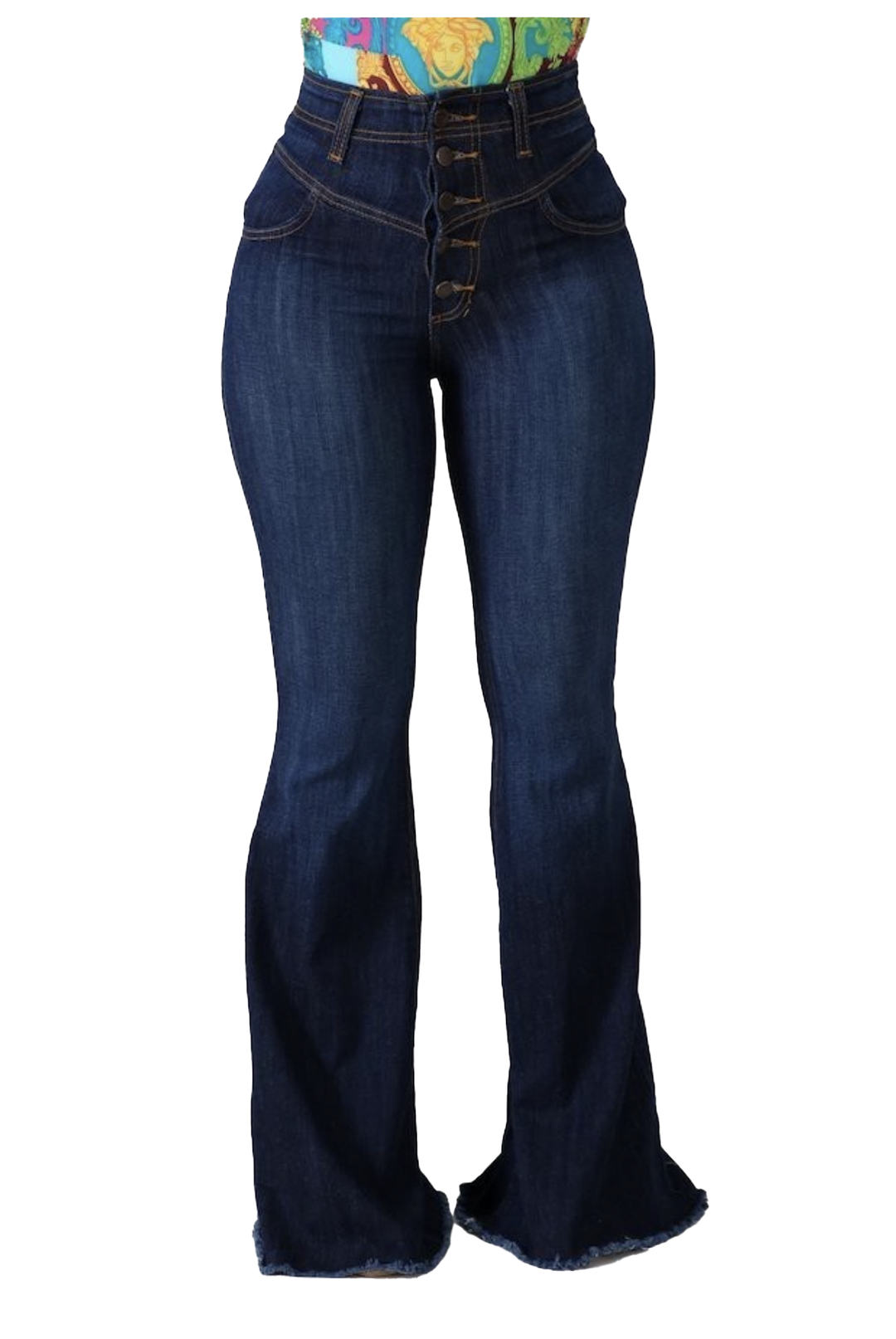 PSF18- High Rise Bell Bottom Jeans