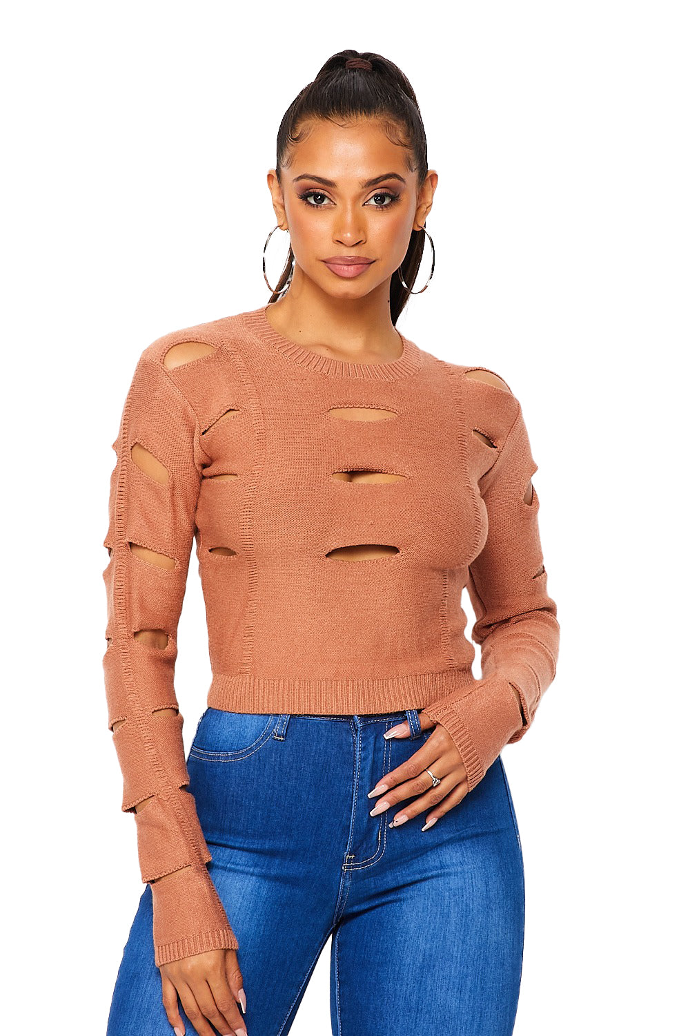 Cut Out Sweater Hot & Delicious