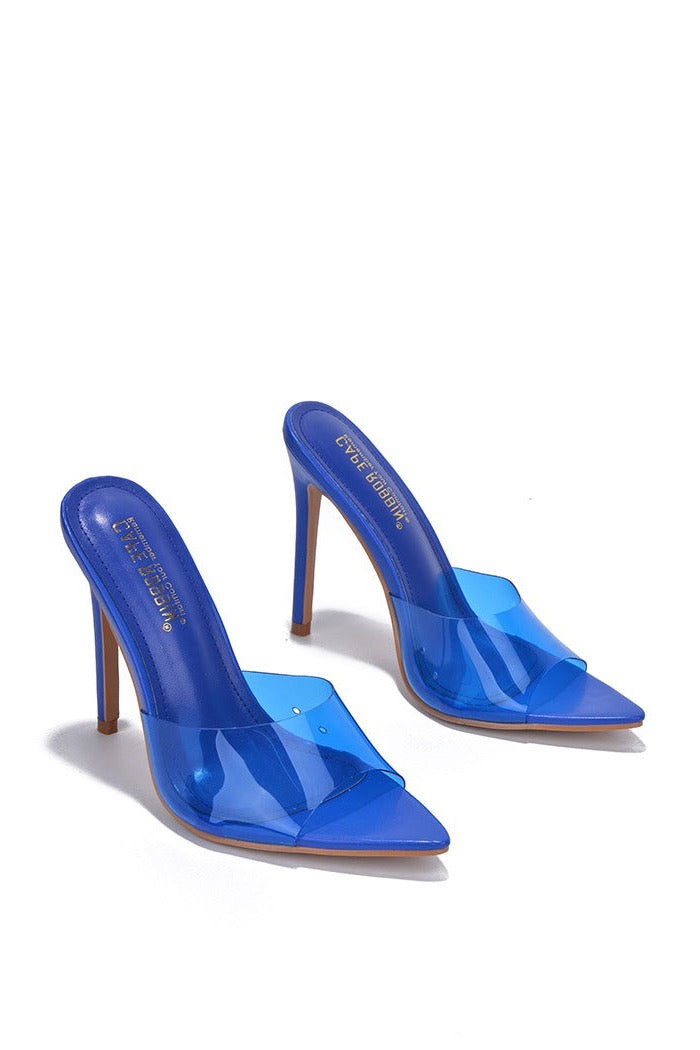 Blue Clear heels 