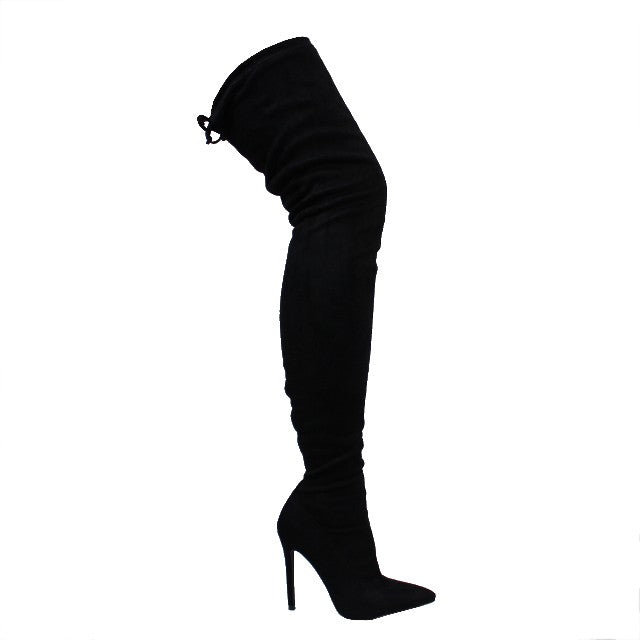 Giselle Gyrl - Black Ultra Suede {Order 1/2 Size Larger} The House of Stylez