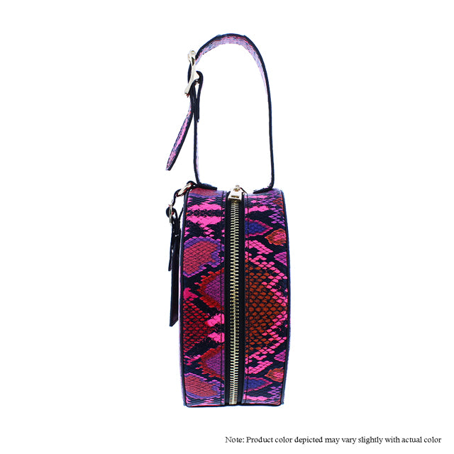 Pink Multi Color Snake Arm Candy Bag Liliana