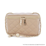 Quilted Shoulder Bag - Nude Liliana