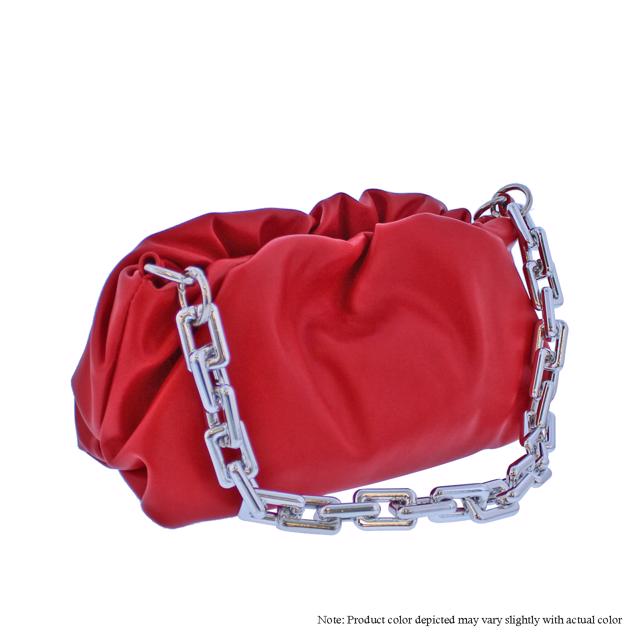 Scrunchy Chain Bag - Red Liliana
