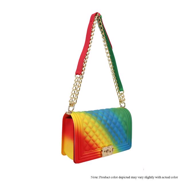 Jelly {Silicone} Shoulder Bag - Rainbow 2 Liliana