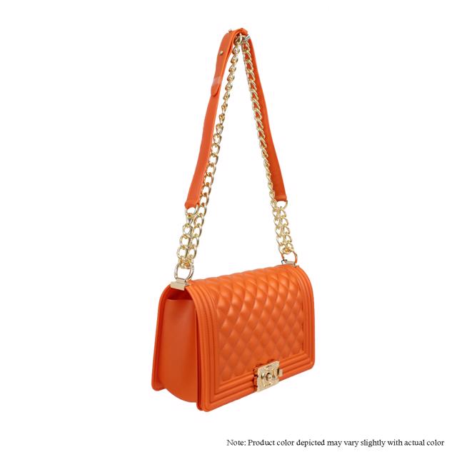 Jelly {Silicone} Shoulder Bag - Orange Liliana