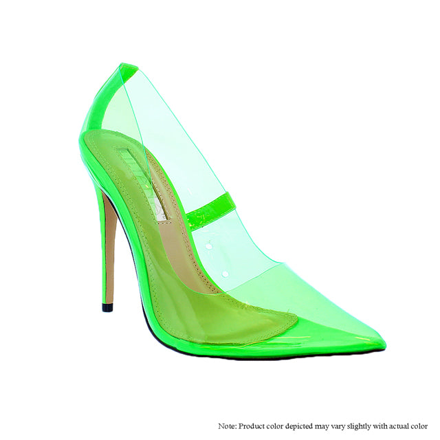 The Glass Slipper - Neon Green {Order 1 1/2  Size Larger} Liliana