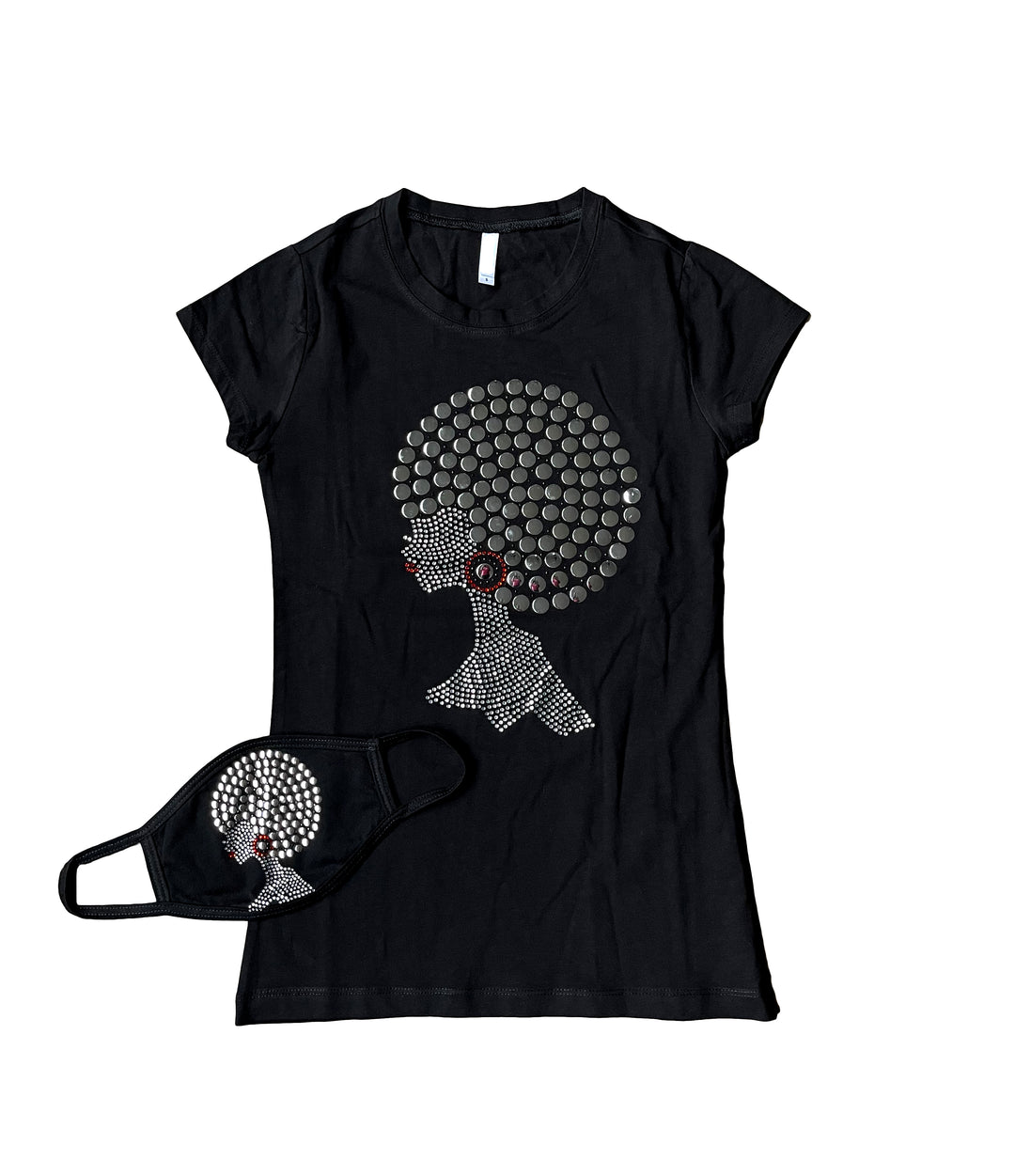 Afro Lady Tee w/ Matching Mask The House of Stylez