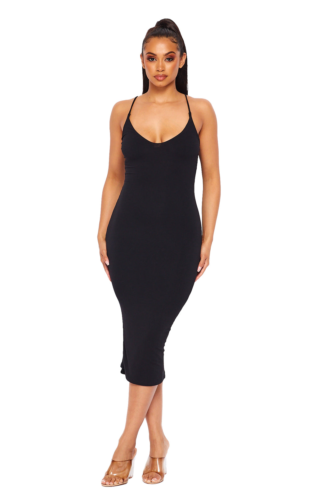 Bodycon Midi Dress : The House of Stylez Boutique Mocha / Large Bodycon Midi Dress : The House of Stylez Boutique Mocha / Large