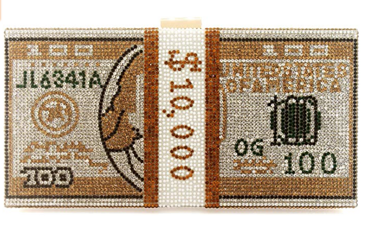 Bling Money Bag Clutch/Crossbody -Gold The House of Stylez