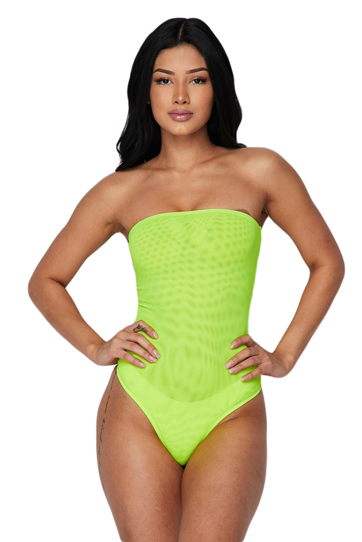 See thru Mesh Tube Bodysuit - {2 colors available} Hot & Delicious