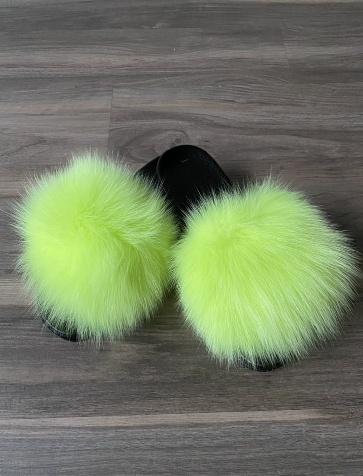 Slides - Neon Lime {Order Size Up} The House of Stylez
