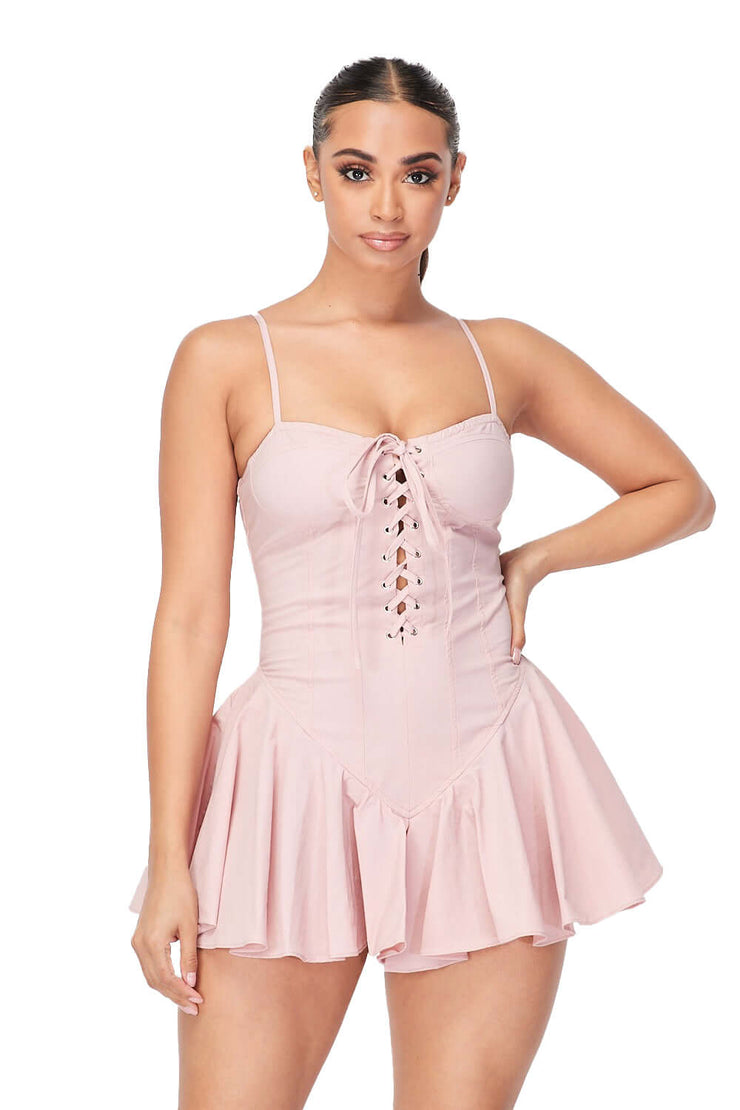 Laced Up Romper Hot & Delicious