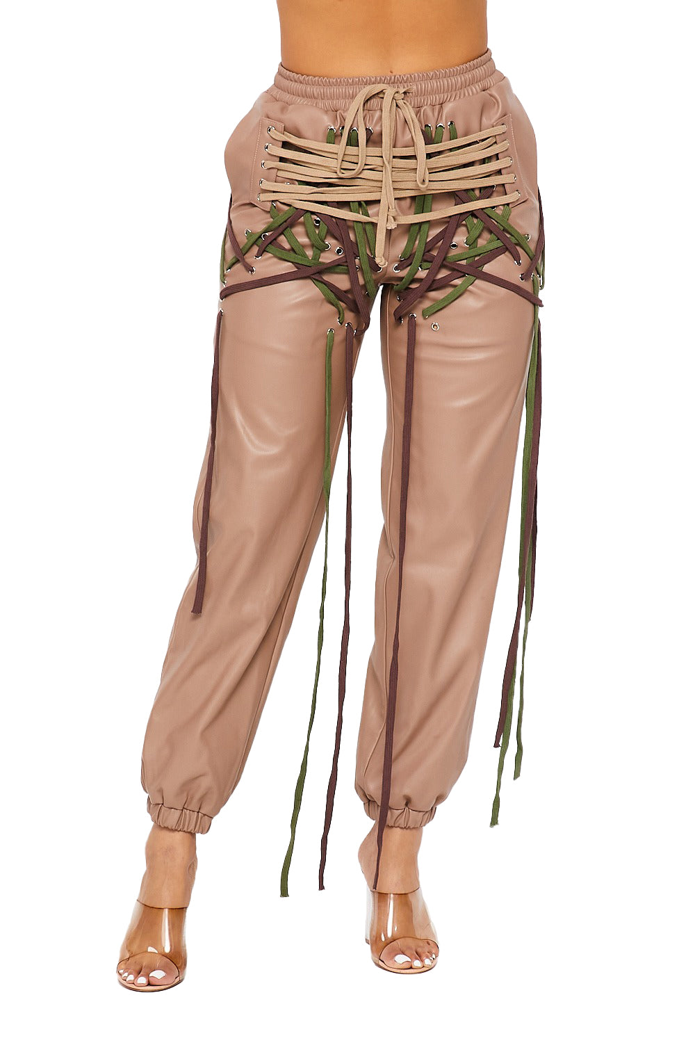 Vegan Leather String Joggers – The House of Stylez