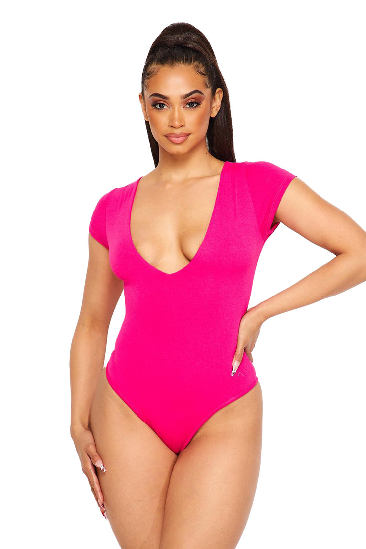 V-Neck Cape Sleeve Bodysuit Hot & Delicious
